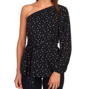 Michael Kors One Shoulder Tie Waist Tunic